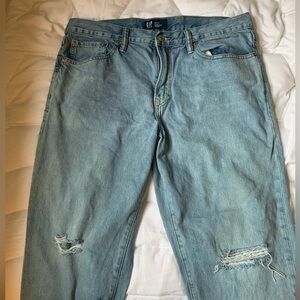 Gap Straight Ripped Jeans